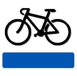 rower czarny_niebieski szlak