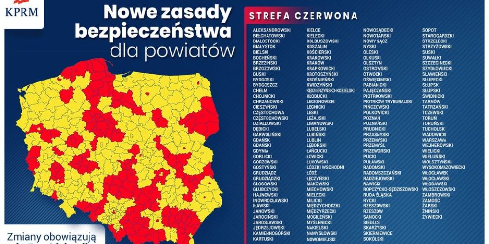 Od 17 października powiat puławski znajdzie się w czerwonej strefie