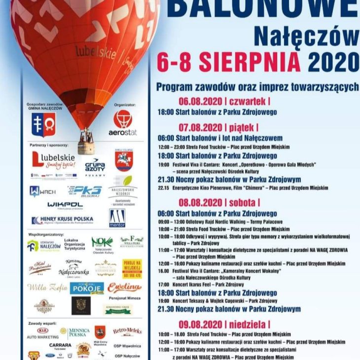 15. Międzynarodowe Zawody Balonowe Nałęczów 2020
