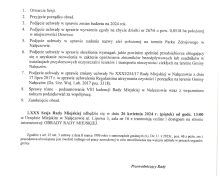 Informacja o LXXX Nadzwyczajnej Sesji RM w Nałęczowie w dniu 26.04.2024