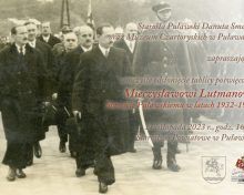 Odsłonięcie tablicy poświęconej Mieczysławowi Lutmanowi – Staroście Puławskiemu w latach 1932-1937