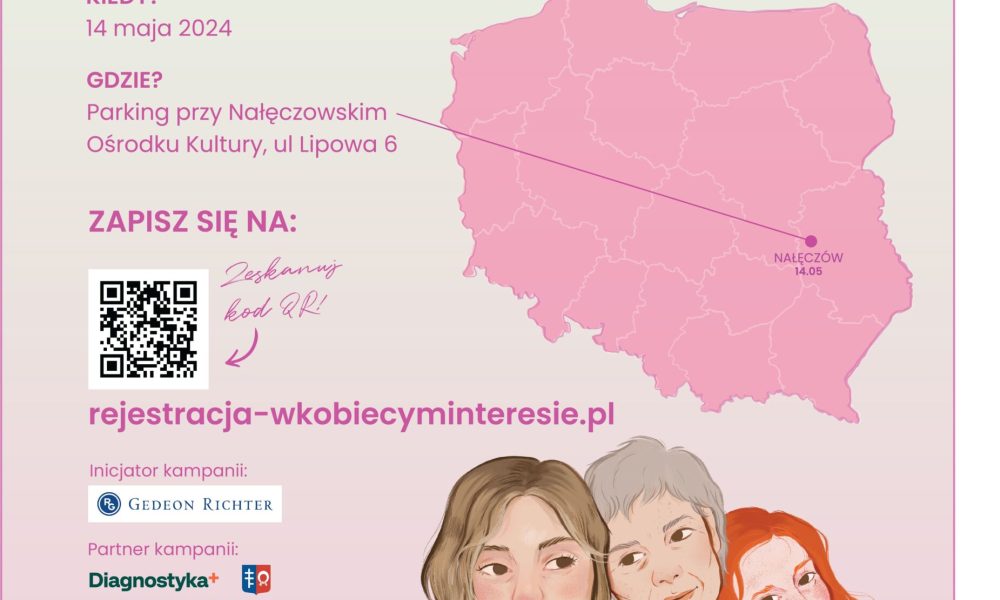 Bezpłatne badania ginekologiczne w Nałęczowie. 6. edycja kampanii społeczno-edukacyjnej „Powiedz jej o tym: W kobiecym interesie”